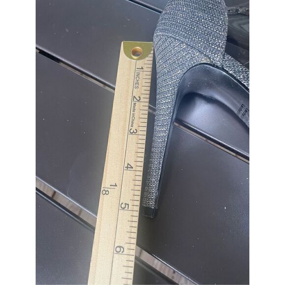 Adrianna Pappel Adrianna Rosalie Pewter Lancelot Platinum Platform Heels Size 8. - Picture 10 of 14